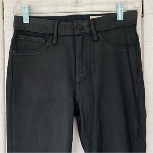 Treasure & Bond Charity High Waist Coated Skinny Jeans Size 26 Waxed Black Sleek